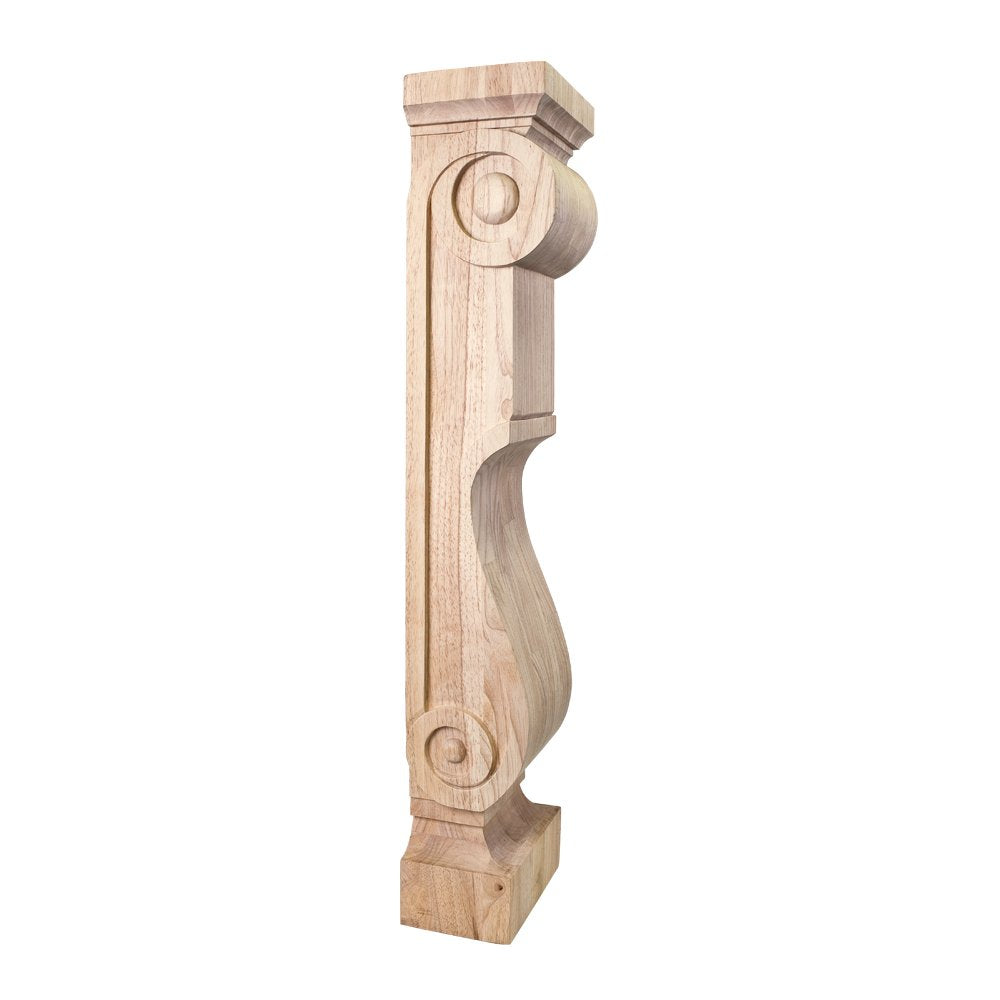 Hardware Resources FCOR21-CH 8" W x 6" D x 36" H Cherry Scandinavian Romanesque Fireplace Corbel