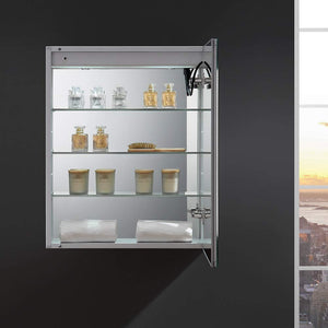 Fresca FMC012430-R Fresca Tiempo 24" Wide x 30" Tall Bathroom Medicine Cabinet w/ LED Lighting & Defogger