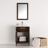 Fresca FVN2124AC Fresca Cambridge 24" Antique Coffee Traditional Bathroom Vanity w/ Mirror