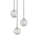 Alora MP321203NB MARNI LED 3 LIGHT MULTI PENDANT NATURAL BRASS 13W 120VAC WITH LED DRIVER 3000K 90CRI