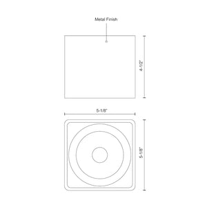 Kuzco FM10705-WH FALCO 5" FM White 120-277V TRIAC/ELV LED 3000K 90CRI 15W