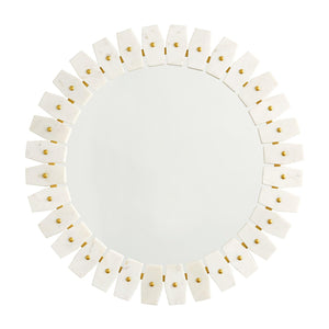 Capital Lighting 735404MM Mirror Marble Frame Mirror Marble  with Brushed Brass Metal