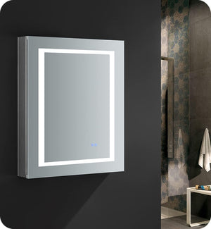 Fresca FMC022430-L Fresca Spazio 24" Wide x 30" Tall Bathroom Medicine Cabinet w/ LED Lighting & Defogger
