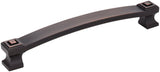 Jeffrey Alexander 585-160DBAC 160 mm Center-to-Center Brushed Oil Rubbed Bronze Square Delmar Cabinet Pull