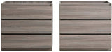 Fresca FCB93-3030MGO-D Fresca Lazzaro 60" Gray Wood Free Standing Double Sink Modern Bathroom Cabinet