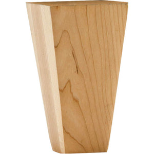 Hardware Resources BF34OK 2-1/4" W x 2-1/4" D x 4" H Oak Square Tapered Shaker Bun Foot
