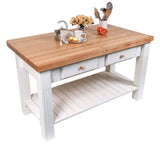 John Boos GRZ6036-UG 2-Drawer Table in Rectangular Shaped (60 in. L x 2.25 W 36 H Useful Gray)