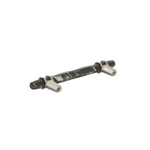Amerock Cabinet Pull Marble Black/Satin Nickel 5-1/16 inch (128 mm) Center-to-Center Carrione 1 Pack Drawer Pull Drawer Handle Cabinet Hardware