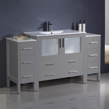 Fresca FCB62-123612GR-I Fresca Torino 60" Gray Modern Bathroom Cabinets w/ Integrated Sink