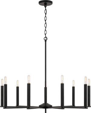 Capital Lighting 448691MB Portman 9 Light Chandelier Matte Black