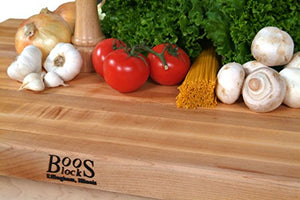 John Boos KCT2-4838-O Hard Rock Maple Butcher Block Island Counter Tops, 48" W x 38" D 2-1/4" H, Oil Finish