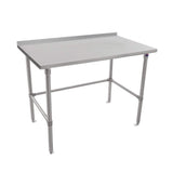 John Boos ST6R1.5-2496GBK 16/300 Stainless Top Work Table 96"W x 24"D with 1-1/2" Rear Turn Up & Galvanized Bracing