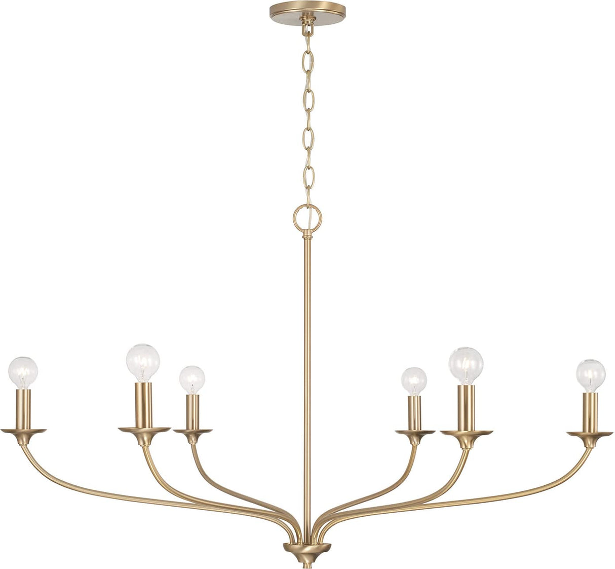 Capital Lighting 449961MA Dolan 6 Light Chandelier Matte Brass