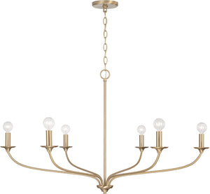 Capital Lighting 449961MA Dolan 6 Light Chandelier Matte Brass