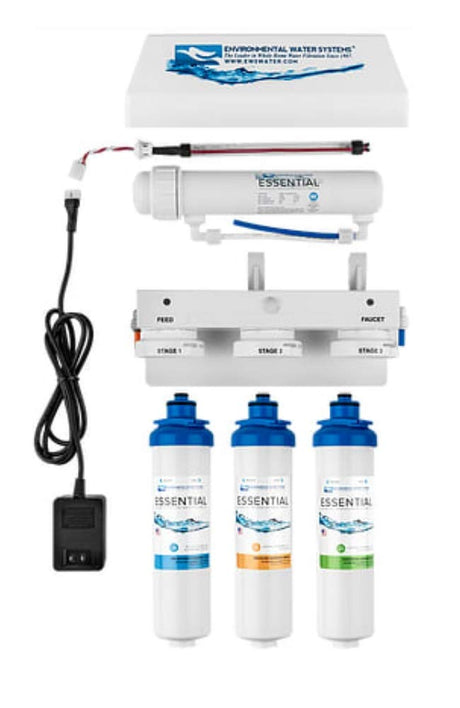 EWS Essential Series Reverse Osmosis Under-Sink 3-Stage Plus UV Disinfection