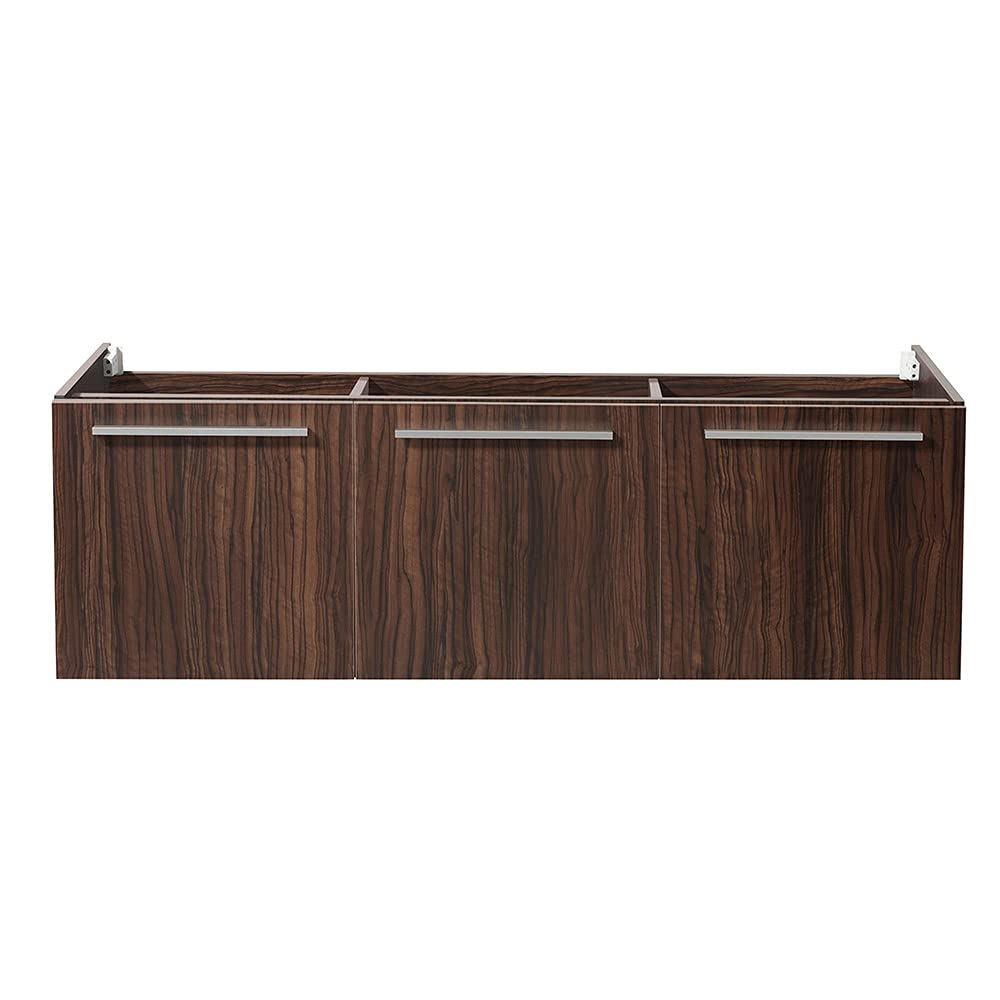 Fresca FCB8093WH Fresca Vista 60" White Wall Hung Single Sink Modern Bathroom Cabinet