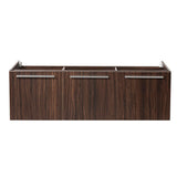 Fresca FCB8093GW Fresca Vista 60" Walnut Wall Hung Single Sink Modern Bathroom Cabinet