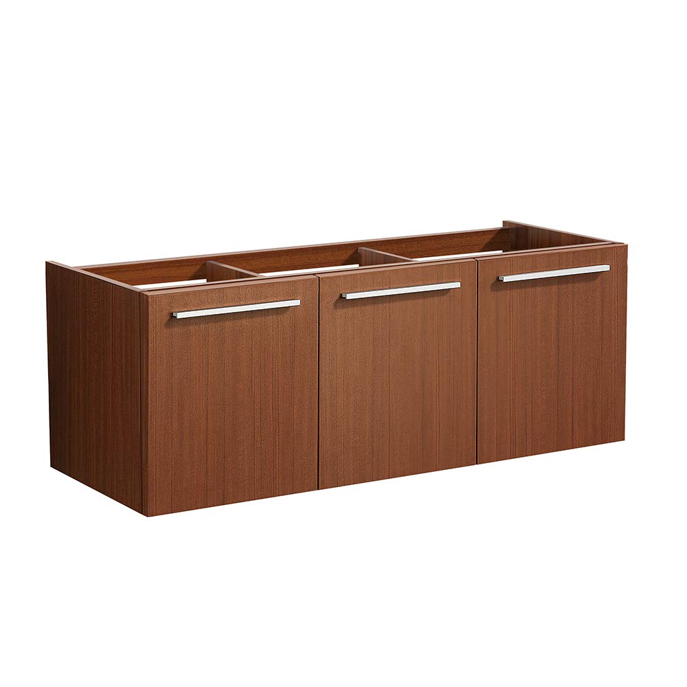 Fresca FCB8092TK Fresca Vista 48" Teak Wall Hung Modern Bathroom Cabinet