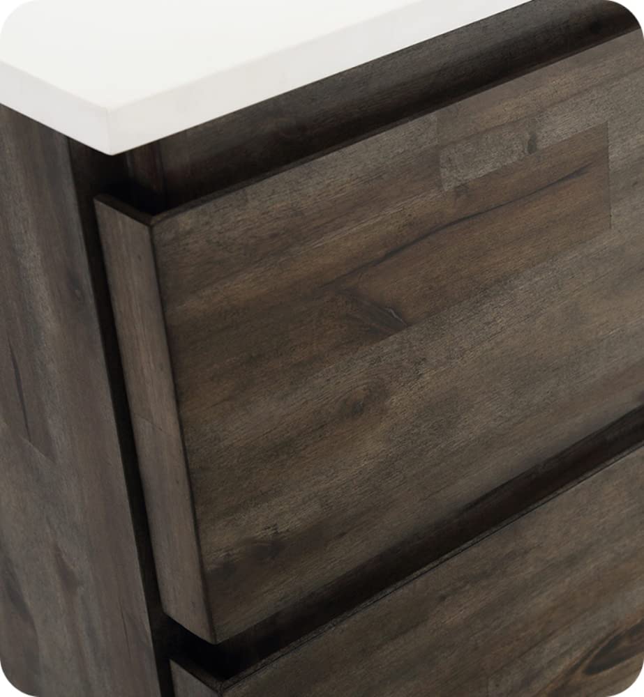 Fresca FVN31-3636ACA-FC Fresca Formosa 72" Floor Standing Double Sink Modern Bathroom Vanity w/ Mirrors