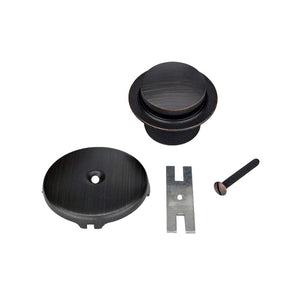 Premier Copper Products D-301ORB Tub Drain Trim and Single-Hole Overflow Cover for Bath Tubs, Oil Rubbed Bronze