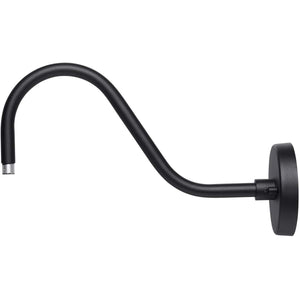 Capital Lighting 936304BK RLM 14.5 Inch Outdoor Goose Neck Wall Mount Black