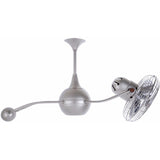 Matthews Fan B2K-BN-MTL-DAMP Brisa 360° counterweight rotational ceiling fan in Brushed Nickel finish with metal blades for damp locations.