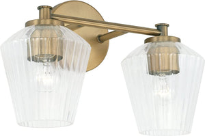 Capital Lighting 141421AD-507 Beau 2 Light Vanity Aged Brass