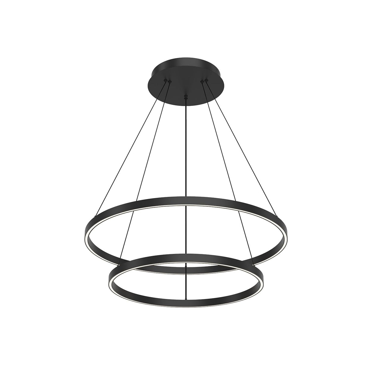 Kuzco CH87832-BK Cerchio 2 Layer 32" Chandelier BK Aluminum Extrusion Up Down 930 TRIAC 120 143W