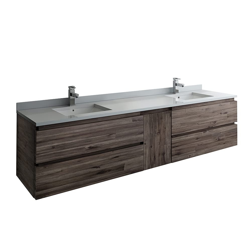 Fresca FCB31-361236ACA Fresca Formosa 82" Wall Hung Double Sink Modern Bathroom Cabinet