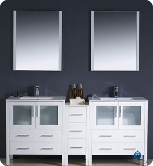 Fresca FCB62-301230WH Fresca Torino 72" White Modern Bathroom Cabinets