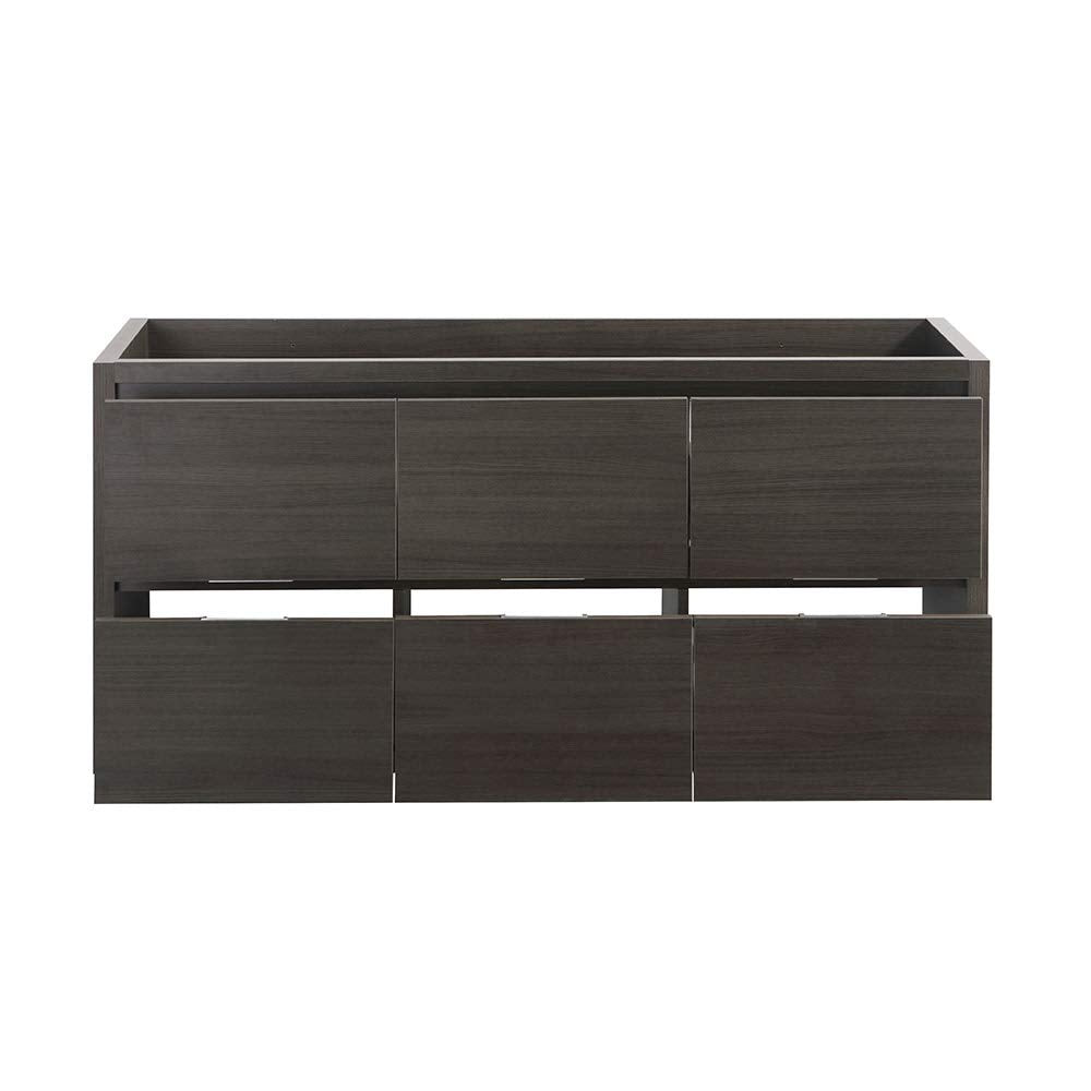 Fresca FCB8460GO Fresca Valencia 60" Gray Oak Free Standing Single Sink Modern Bathroom Cabinet