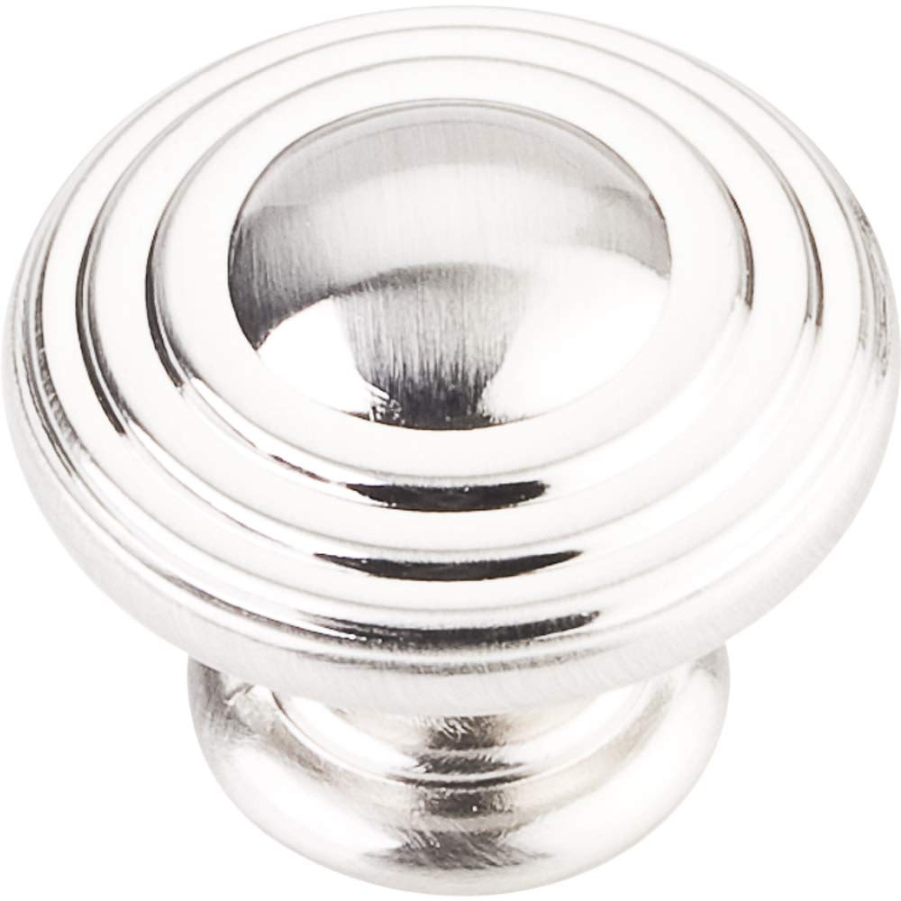 Jeffrey Alexander 137SN 1-1/4" Diameter Satin Nickel Stacked Bremen 2 Cabinet Knob