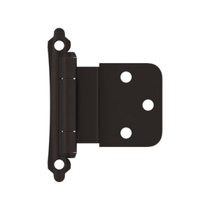 Amerock Cabinet Hinge 3/8 inch (10 mm) Inset Hinge Oil Rubbed Bronze 2 Pack Self-Closing Hinge Face Mount Hinge Cabinet Door Hinge