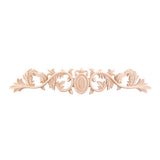 Hardware Resources ONL-09-24RW 24" W x 3/4" D x 4-3/8" H Rubberwood Acanthus & Egg Onlay