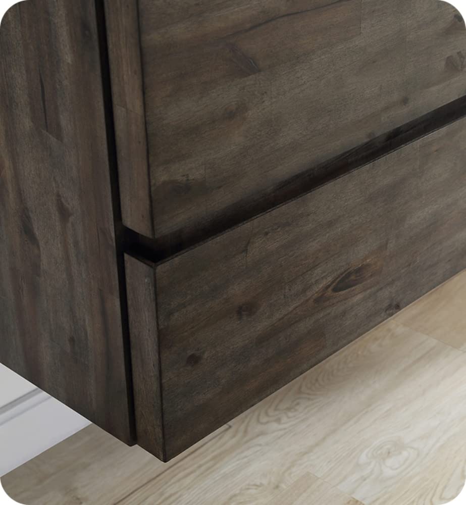 Fresca FVN31-361236ACA Fresca Formosa 84" Wall Hung Double Sink Modern Bathroom Vanity w/ Mirrors
