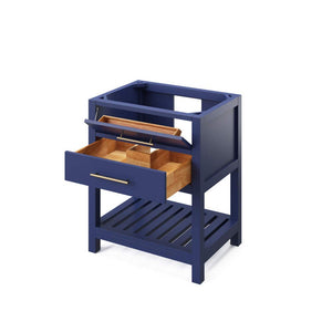 Jeffrey Alexander VKITWAV30GNBGR 30" Forest Green Wavecrest Vanity, Black Granite Vanity Top, undermount rectangle bowl