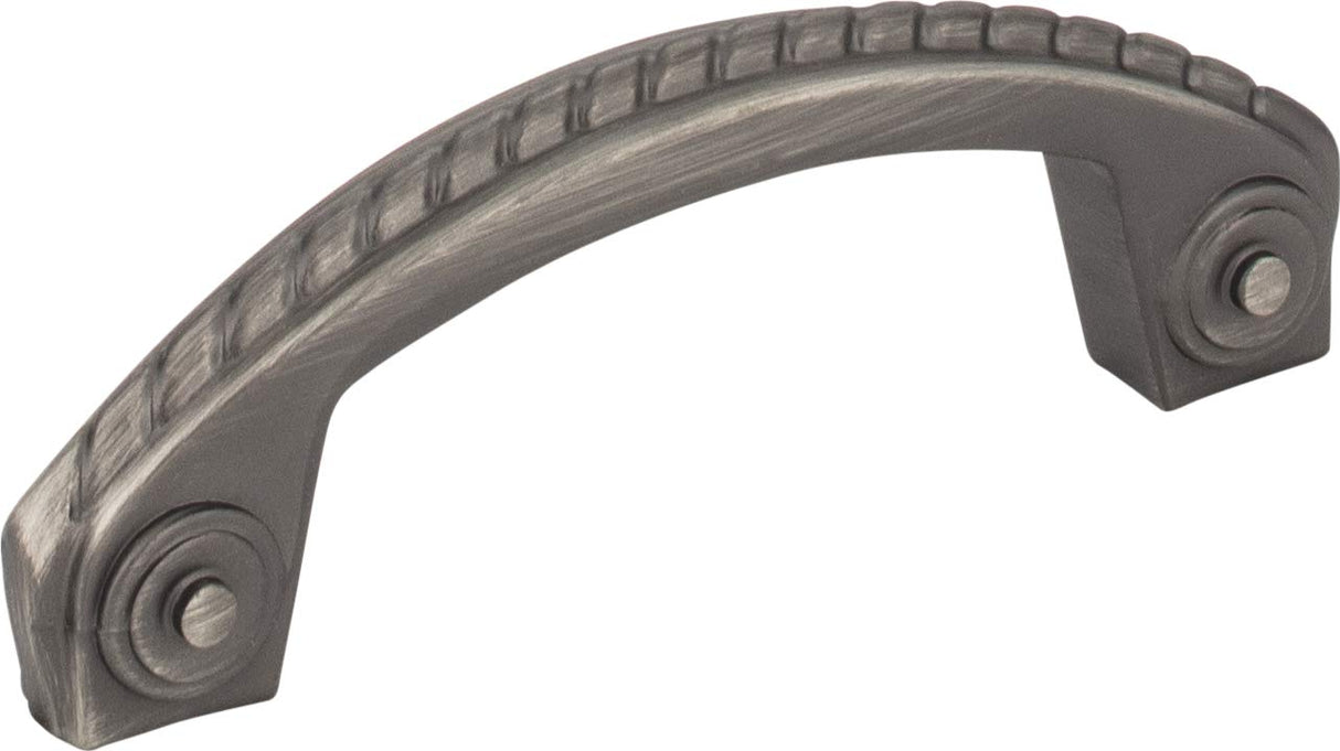 Jeffrey Alexander Z260-3BNBDL 3" Center-to-Center Brushed Pewter Rope Rhodes Cabinet Pull