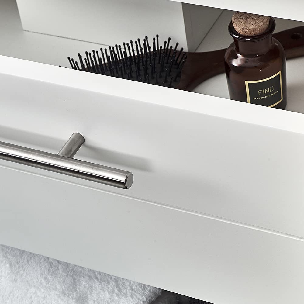 Fresca FVN6124GR-VSL Fresca Lucera 24" Gray Wall Hung Vessel Sink Modern Bathroom Vanity w/ Medicine Cabinet