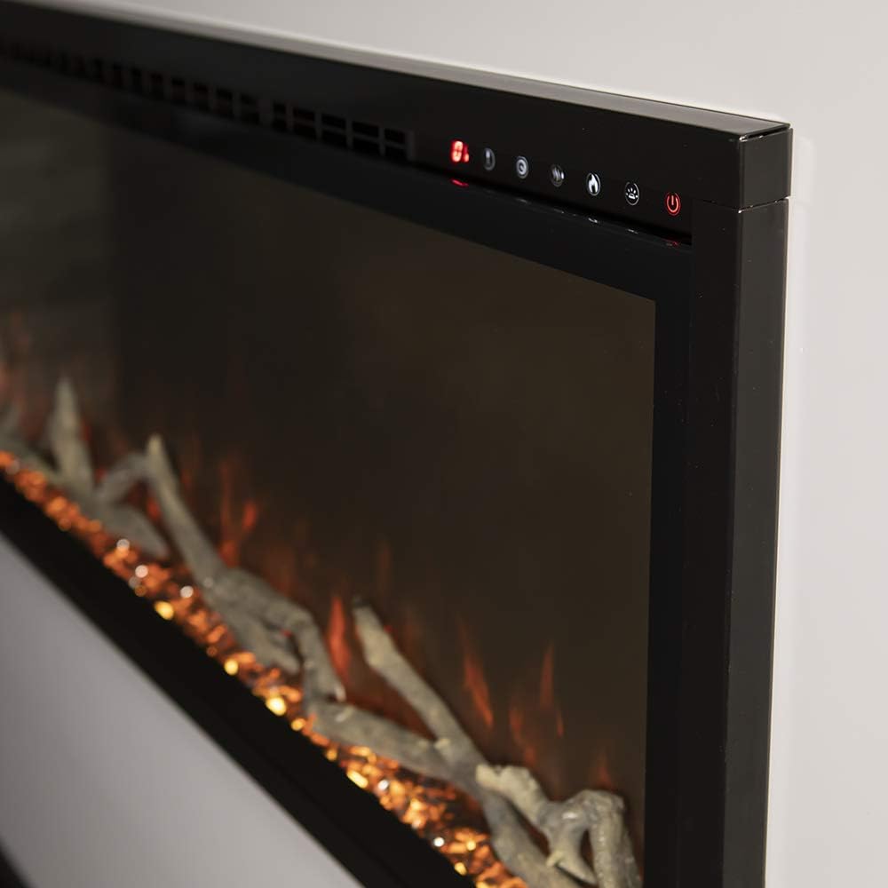Modern Flames Spectrum Slimline 50 inch Wall Mount Built in Electric Fireplace Insert | Fully Recessed 4'' Wall | SPS-50B