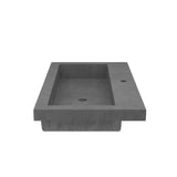 Native Trails NSL3619-P Native Stone Trough Bathroom Sink, 36" x 19", Pearl, Single Faucet Hole