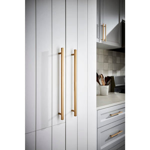 Jeffrey Alexander 845-12SBZ 12" Center-to-Center Satin Bronze Square Dominique Appliance Handle