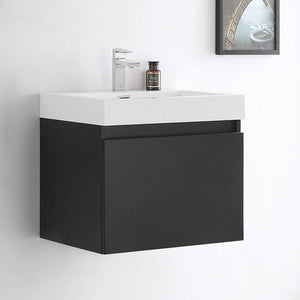 Fresca FCB8006GO-I Fresca Nano 24" Gray Oak Modern Bathroom Cabinet w/ Integrated Sink