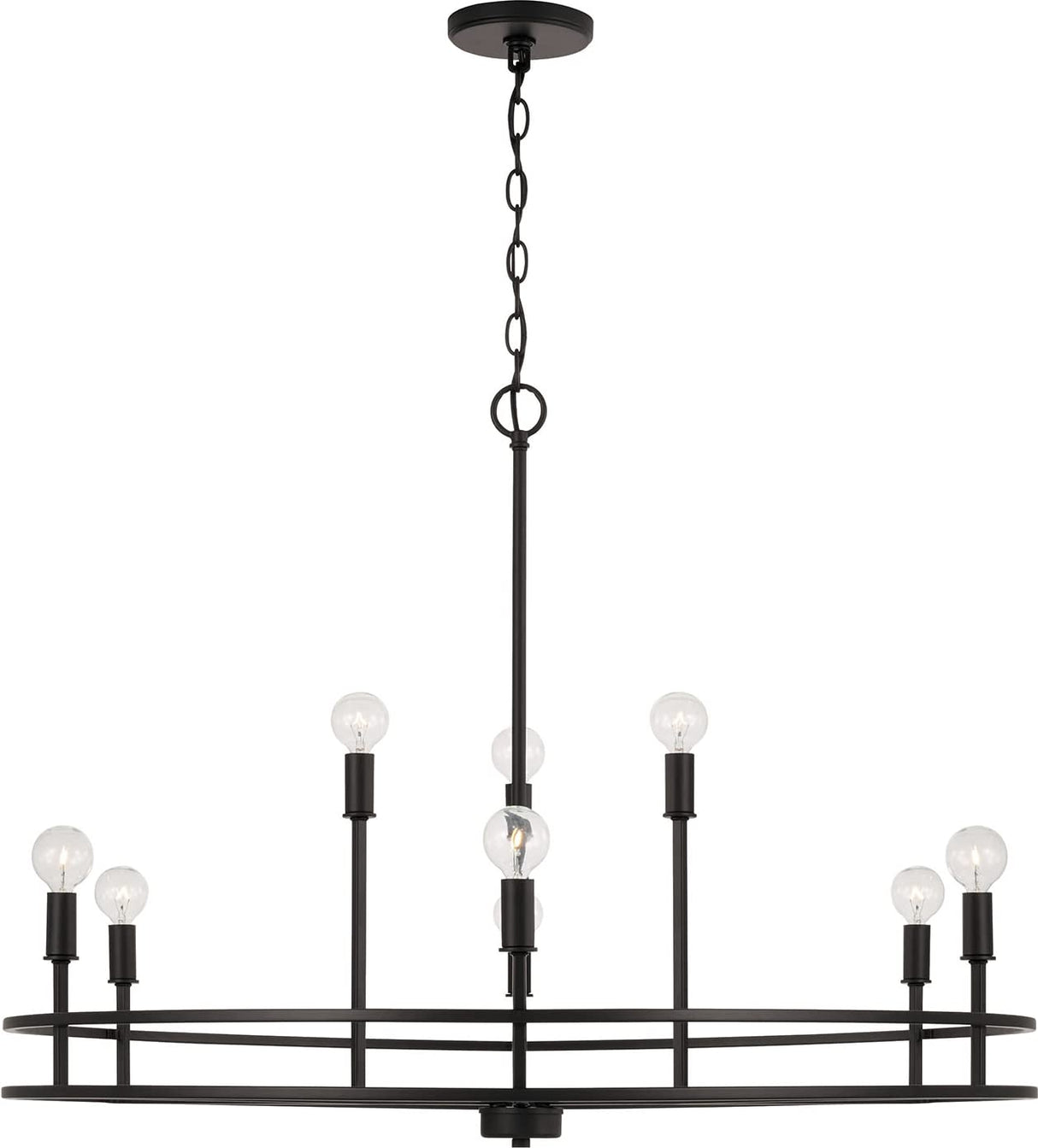 Capital Lighting 448791MB Fuller 9 Light Chandelier Matte Black