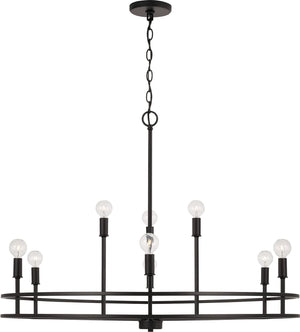 Capital Lighting 448791MB Fuller 9 Light Chandelier Matte Black