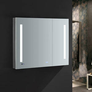 Fresca FMC013630 Fresca Tiempo 36" Wide x 30" Tall Bathroom Medicine Cabinet w/ LED Lighting & Defogger