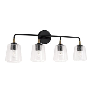 Capital Lighting 145641KB-530 Amara 4 Light Vanity Matte Black with Brass