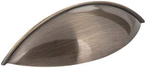 Jeffrey Alexander 8236AB 96 mm Center-to-Center Brushed Antique Brass Bordeaux Cabinet Cup Pull