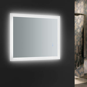 Fresca FMR012430 Fresca Angelo 24" Wide x 30" Tall Bathroom Mirror w/ Halo Style LED Lighting and Defogger