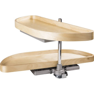 Hardware Resources HMLS-W-3212 32" Wood Half-Moon Lazy Susan