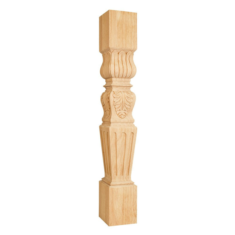 Hardware Resources P29-42ALD 5" W x 5" D x 42" H Alder Fluted Acanthus Post